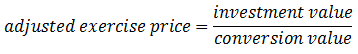Adjusted Exercise Price